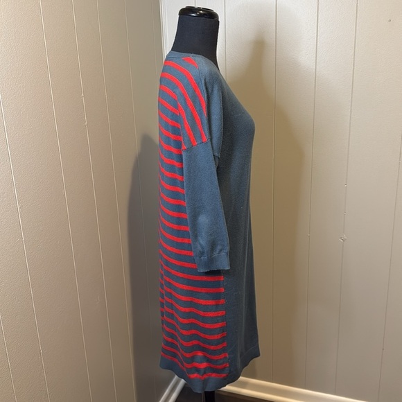 BODEN Women’s 4R Midi Cotton Wool Striped Multicolored Sweater Dress - Picture 3 of 6